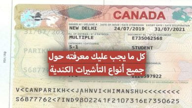 أنواع التأشيرات الكندية